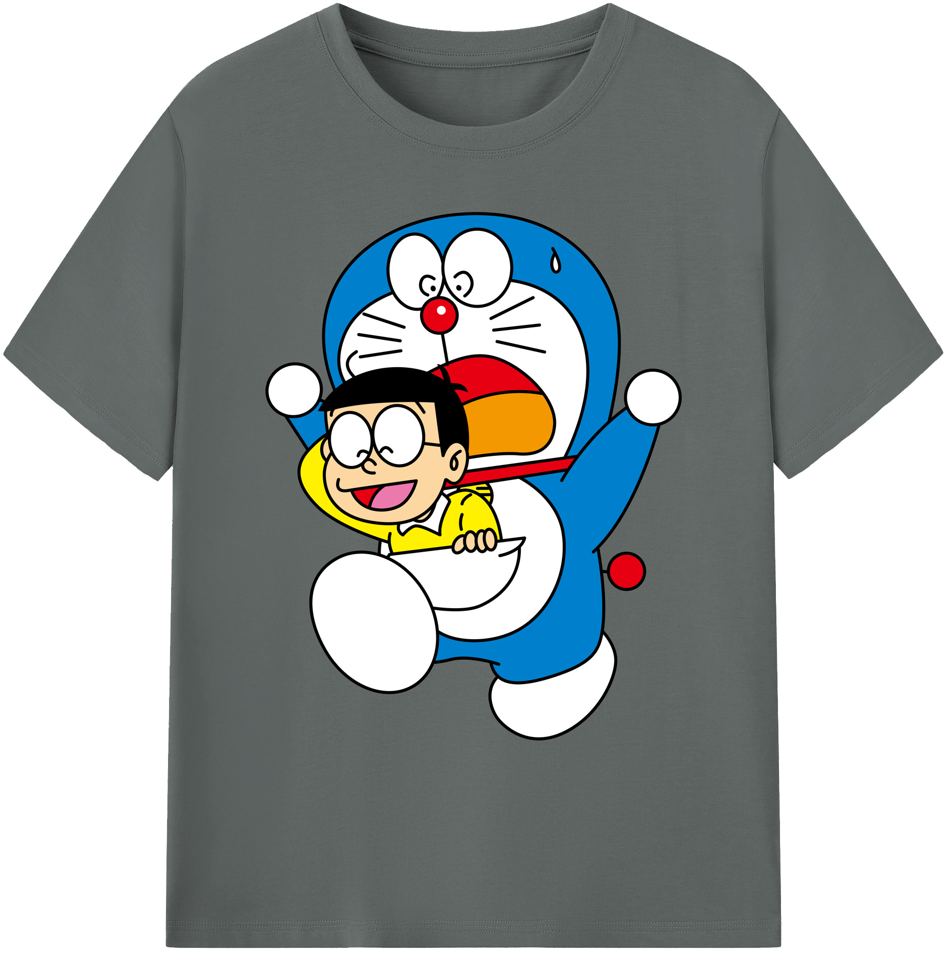 （画像用） ドラえもん Doraemon 綿100％ メンズ半袖Tシャツ｜肌触りやわらか＆通気性
